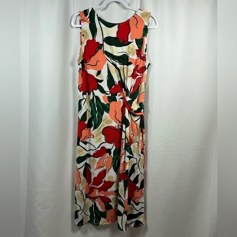 Maggy London Sleeveless Multi-Color Floral Maxi Dress 14